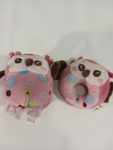 Pet Flys Owl Plush Pet Dog Toy Set With Squeaker - Pink image 3
