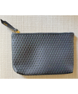 Ipsy Black Textured Cosmetic Storage Travel Bag w/ Zipper - (EMPTY BAG) - $9.89