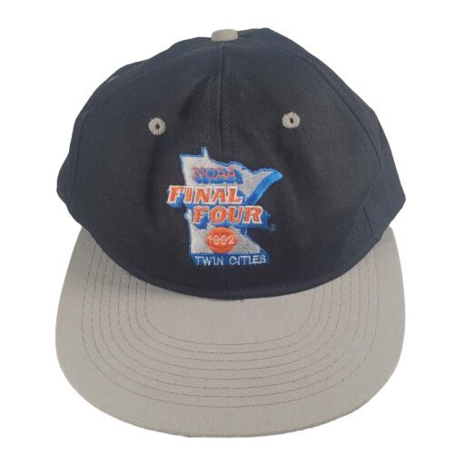 Vintage Final Four Snap Back Hat Black Gray Duke vs. Michigan 1992 NCAA  - $16.82