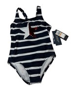 Tommy Hilfiger Swimsuit Girls 6X Blue Striped Red Sequin Star Patriotic USA - €21,25 EUR