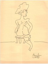Penna Disegno Su Carta Nude Woman Studio Da Noto Artista - £81.29 GBP
