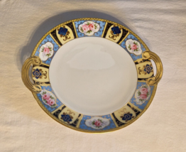 Antique 1918 NORITAKE Pink Floral Edge / GOLD Hand Painted 10&quot; Plate w/ ... - £18.97 GBP
