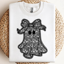 Black Lace Ghost Halloween PNG, Girly Spooky Season PNG, Cute Boo Ghost PNG - $46.73 MXN