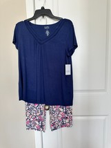 BNWT Croft &amp; Barrow 2pc sleepwear set, women, Size S, Cropped pants, SS top - $29.69