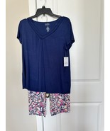 BNWT Croft &amp; Barrow 2pc sleepwear set, women, Size S, Cropped pants, SS top - $40.73 CAD