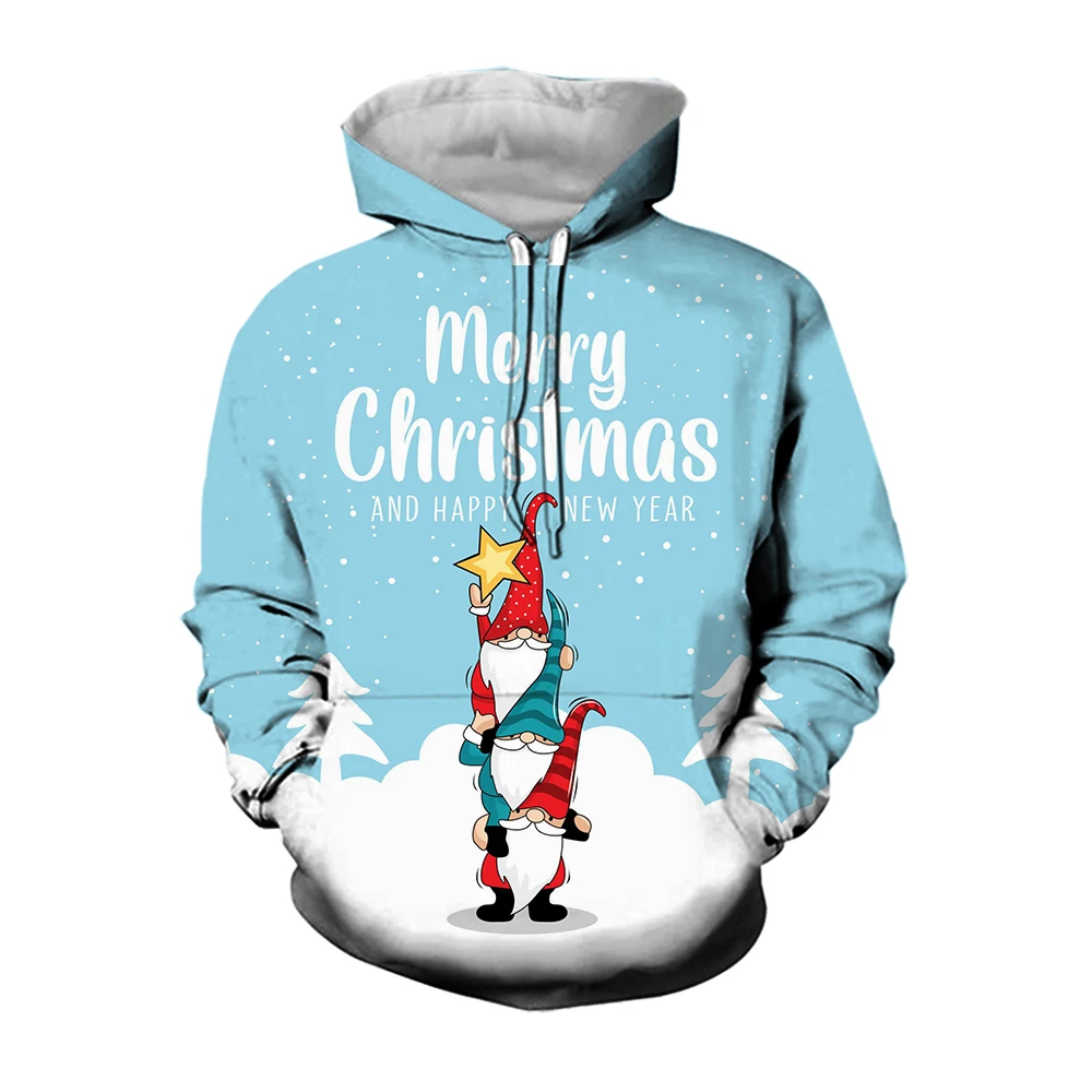 Jumeast 3d Christmas Saint Nicholas Drip Hoodies Winter Sinterklaas Santa Y2k Ho - £166.95 GBP