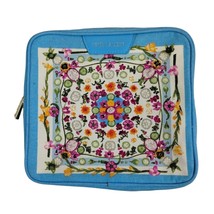 Estee Lauder Blue Floral Makeup Toiletries Bag Print by Amba Locke - $12.16