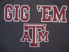 NCAA Texas A&amp;M Aggies Gig Em&#39; College University Fan School Gray Soft T Shirt M - £15.07 GBP