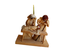Vtg Christmas Corn Husk Dolls Nativity Holy Family Mary Joseph Jesus Tai... - $213.98 MXN