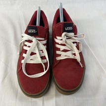 Vans Classic Shoes 5Youth Red Canvas Low Top Lace Up Skater Lifestyle Sneaker - £16.02 GBP
