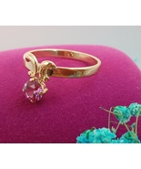 Ring Grace Soviet Vintage USSR Rose Gold 14K ⭐️ 583 Alexandrite FROM THE... - $328.00