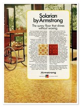 Armstrong Vinyl Flooring Solarian Mirabond Surface Vintage 1972 Magazine Ad - $9.70