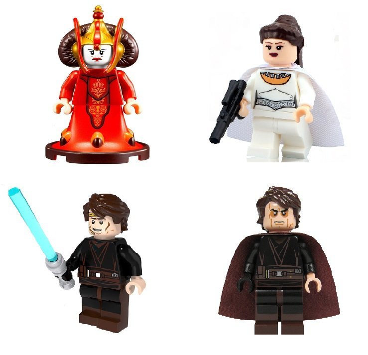 Anakin Skywalker and Amidala Minifigures Star Wars Movie Sets ...
