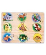 NEW 342 MELISSA &amp; DOUG PETS SOUND PEG PUZZLE - $14.20