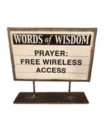 Metal Sign  Words Of Wisdom - Prayer: Free Wireless Access - £9.20 GBP