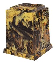 Large 225 Cubic Inch Windsor Elite Gold Cultured Marble Cremation Urn For Ash - £193.47 GBP