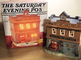 Saturday Evening Post Porcelain Lighted Firehouse Village Piece NOS Vint... - £34.74 GBP