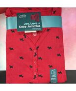 Croft &amp; Barrow Women&#39;s Cotton Pajama Red 2 pc Sleep Set Dog Print Size S... - $29.70