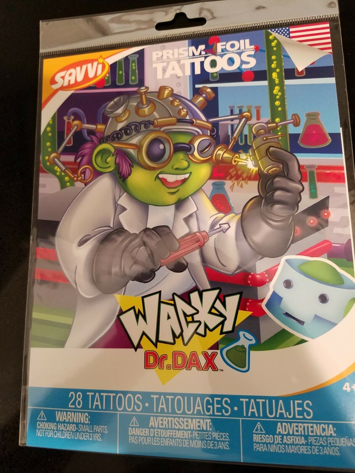 Savvi Wacky Dr. Dax Prism Foil Tattoos - 28 Temporary Tattoos - $6.92