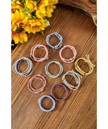 Pink Multicolour 20pcs Boho Knotted Hair Ties - $9.18 CAD
