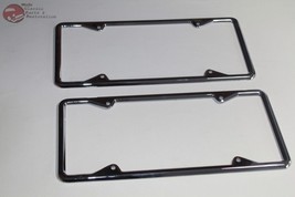 29-39 Chrome Front Rear California License Plate Frames Straight Corners New - £36.46 GBP