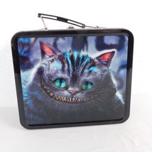 Disney Tim Burton Alice in Wonderland Cheshire Cat Embossed Metal Lunch Box FLAW - £22.83 GBP