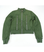 ALO Yoga Off Duty Bomber Jacket Women’s Size Small Green Zippers - £37.92 GBP