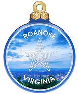 Roanoke Virginia with Star Christmas Tree Ornament - $10.99