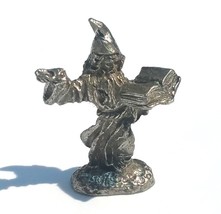 Wizard Conjuring from  Spell Book  Lead Free Pewter Figurines 1 3/8 Inch Tall - £18.61 GBP