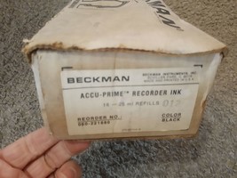 NEW Old Stock CASE of 13 Beckman Accu-Prime Recorder Black Ink 25 ml  06... - $132.99