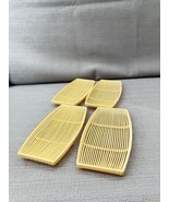 Vintage Japanese Plastic Bamboo-Style Sushi &amp; Dessert Serving Trays Set ... - $14.25