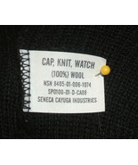 USN US Navy black knit wool (100%) &quot;watch&quot; cap, NWOT Seneca-Cayuga 2001 - $34.13 CAD