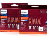 2 Boxes Philips LED 3.3w Soft White Light Blunt Tip Candelabra Base 3 Pa... - $24.99