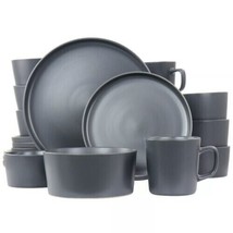 Elama Luxmatte Dark Grey 20 Piece Dinnerware Set - $90.57