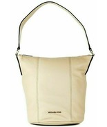 Michael Kors Brooke Bucket Messenger Bag Ivory Leather 35T0G0KM8L NWT $3... - £67.58 GBP