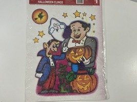 Vintage Autumn Best Halloween Clings Window Decor NOS Dracula - $14.03