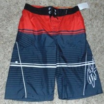 Boys Swim Shorts Zeroxposur Red White Blue Swimsuit Trunks-size 14/16 - £14.75 GBP