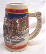 VINTAGE 1999 BUDWEISER Century Clydesdale Horse BEER STEIN MUG Christmas... - $33.90 CAD