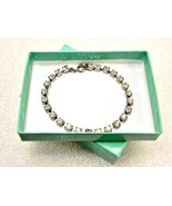 6&quot; Crystal Rhinestone Box Link Bracelet, Vintage Fashion Jewelry, JWL097 - $9.75