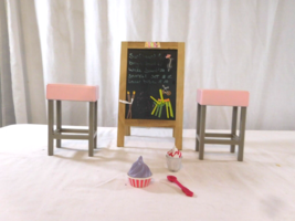 Our Generation Sweet Stop Ice Cream Truck Replacement Bar Stools + Chalkboard + - £11.62 GBP