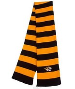 Mizzou Tiger Head Black and Gold Stripe Scarf - $575.02 MXN