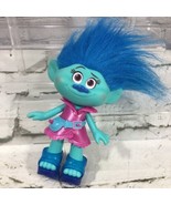 DreamWorks Trolls World Tour Maddy 6&quot; Doll Posable Action Figure Blue Ha... - £9.48 GBP