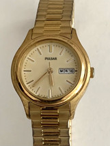 VTG Pulsar Ladies Quartz 26mm Water Resistant Watch Day/Date Expansion Band - £12.73 GBP