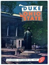 Duke University Blue Devils v Ohio State Buckeyes Football Program 1959 - £77.45 GBP