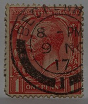 Vintage Stamps British 1 One Penny George V Great Britain Uk England X1 B4 - £1.39 GBP
