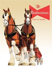 Bud Clydesdale Team Metal Tin Sign Budweiser Home Bar Ship Wall Decor #1631 - £15.96 GBP