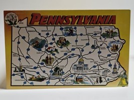 Pennsylvania Map PA Postcard Keystone State - £7.43 GBP