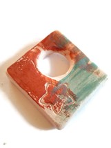 50mm Handmade Ceramic Designer Charms Square Necklace Pendant For Jewelry Making - £16.77 GBP
