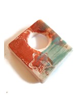 50mm Handmade Ceramic Designer Charms Square Necklace Pendant For Jewelr... - £16.81 GBP