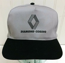 Vintage DIAMOND CORING Snapback Hat Advertising Ball Cap Adjustable Grey... - $33.37